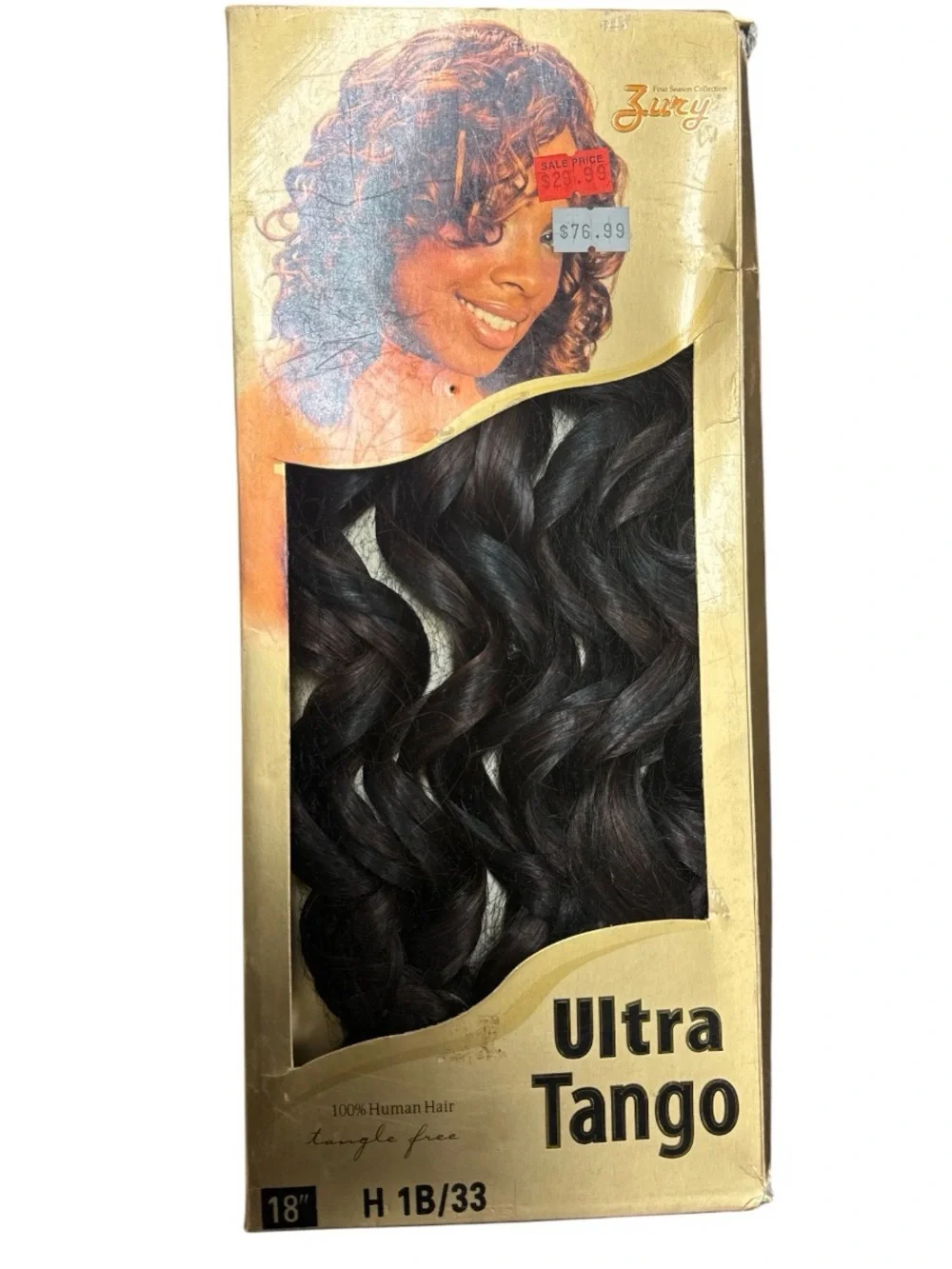 Ultra tango Premium Women’s Curly Hair Extensions - Black with Burgundy Highligh